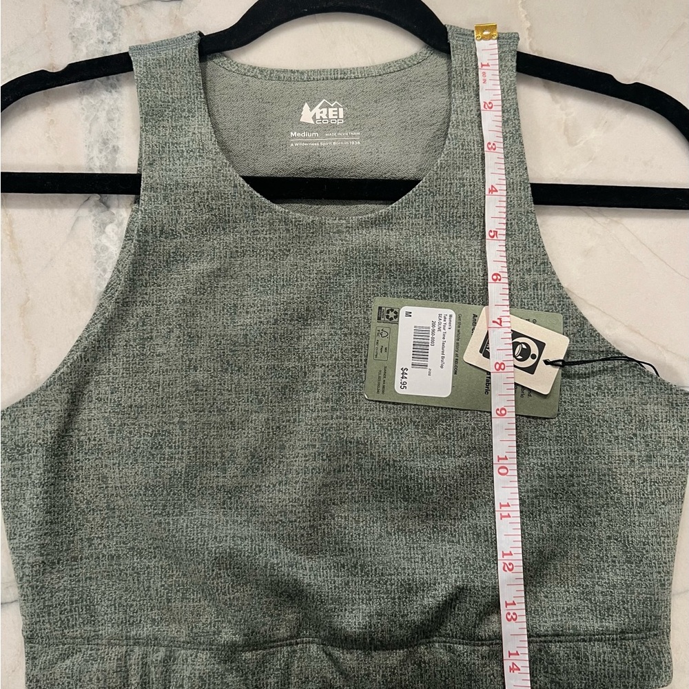 REI Heathered Green Take Your Time Sports Bra Top